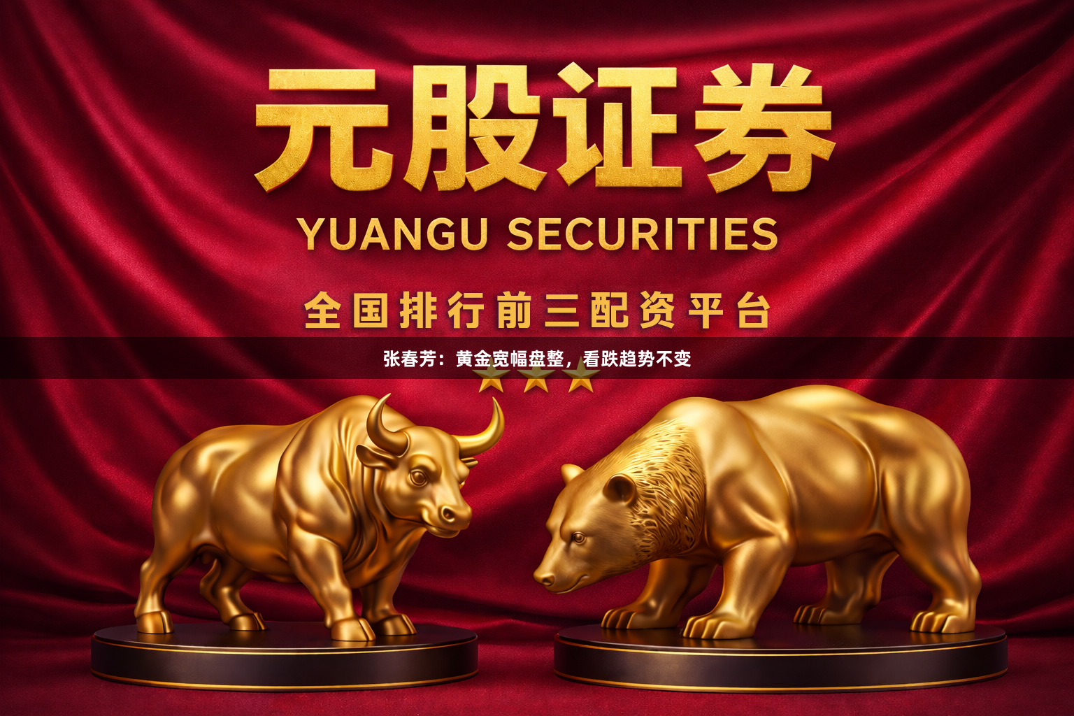 张春芳：黄金宽幅盘整，看跌趋势不变